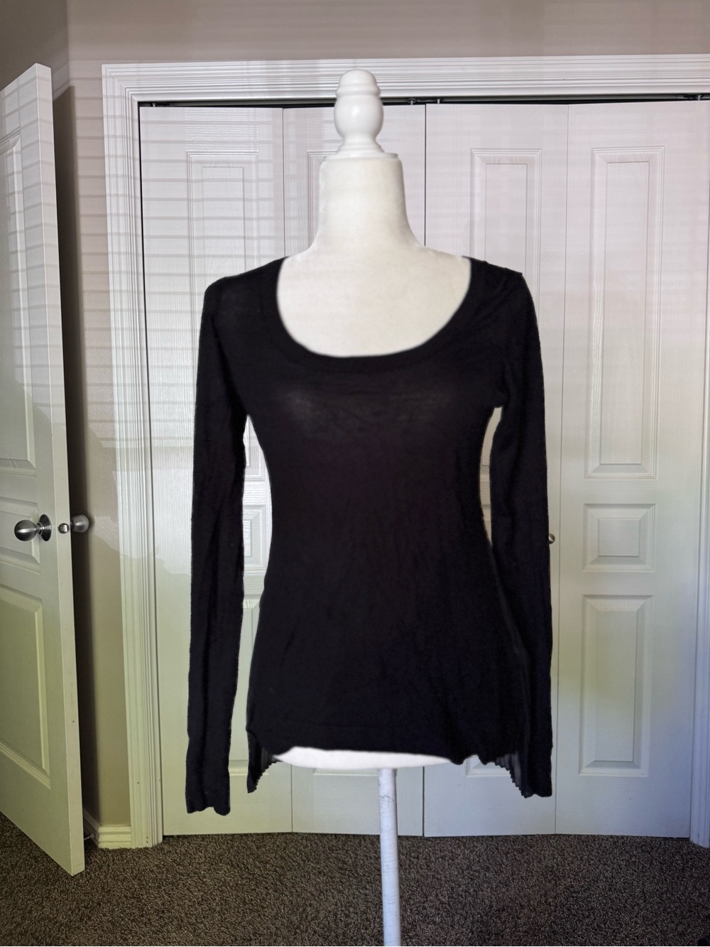 Express Hi-Low Blouse with Sheer Back size Small